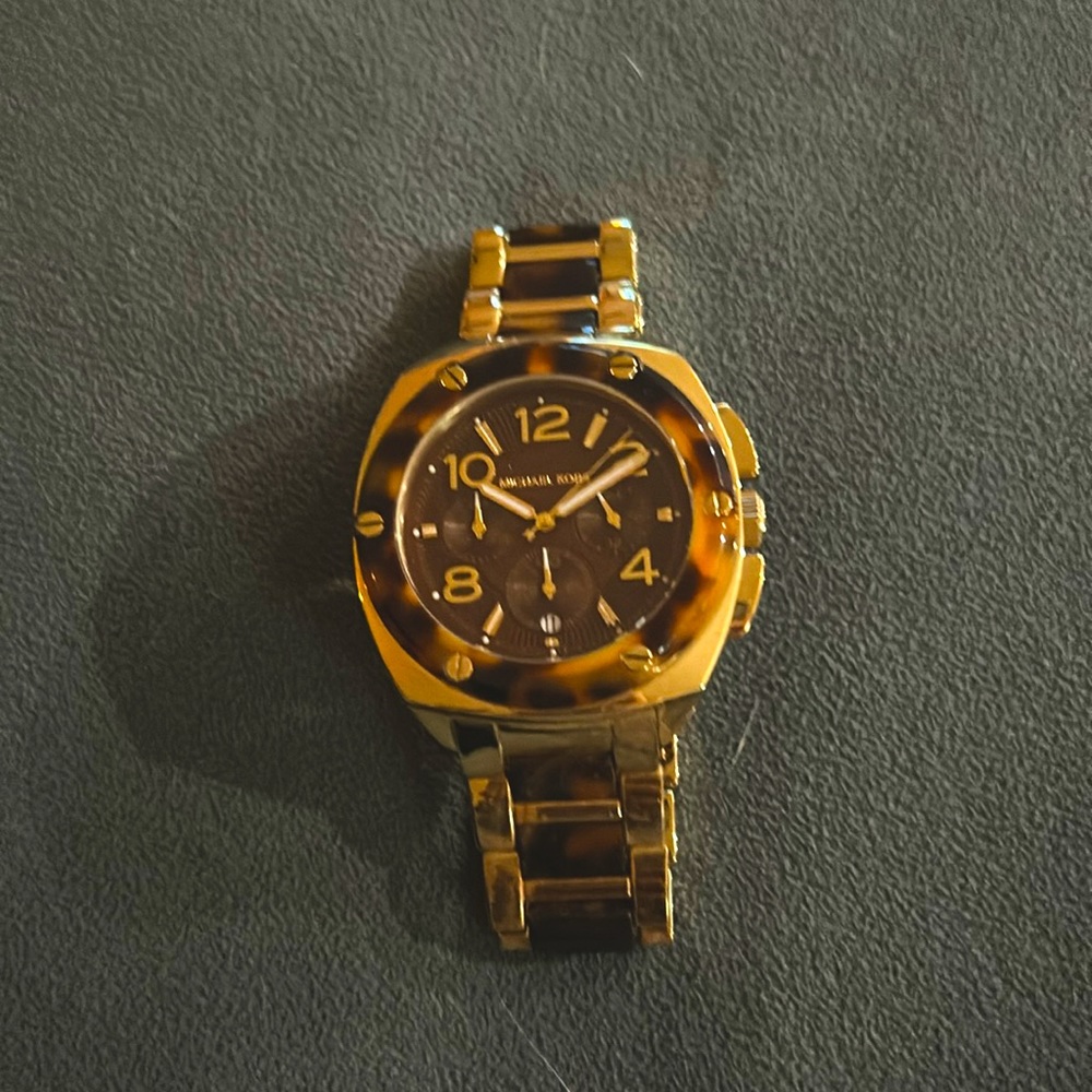 Michael Kors watch for sale! Gold with tortoise shell accents.